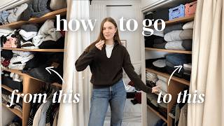 wardrobe declutter & closet organization  |  the rules that changed how i shop