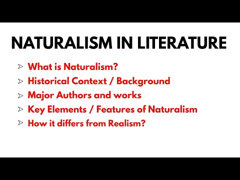 Naturalism in English Literature| Literary Movement | Explained in Urdu and Hindi