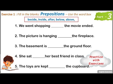 Preposition Exercise – Part 3 #LittleMasteryEnglishExercises