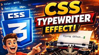 Type Writer CSS Effect in 1 min