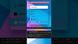 Dropdown menu Using Html CSS and JavaScript | #html #css #coding #js #codevik