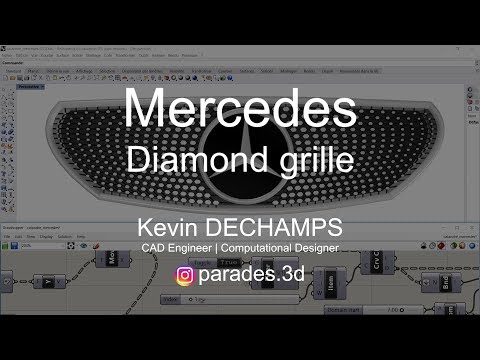 Parametric Design | Grasshopper3d | Mercedes Diamond Grille