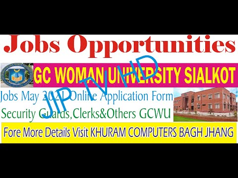 GC Woman University Sialkot Jobs 2021