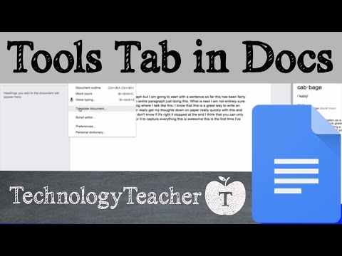 How to use the Tools Tab in Google Docs for Students