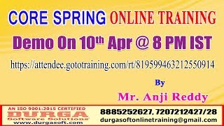 CORE SPRING Online Training in DURGASOFT