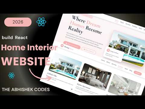 How to Build a Home Interior Design Website Using React & Tailwind CSS | Complete Tutorial in Hindi