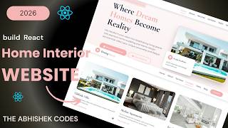 How to Build a Modern Interior Design Website Using React & Tailwind CSS |Complete Tutorial in Hindi