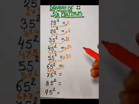 Square of 5's Multiples in 1 minute | square trick vedic maths | square trick in hindi