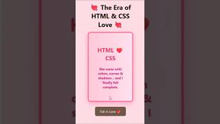 When HTML Met CSS... ❤️ |  HTML | CSS |@CodlerOfficial