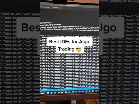 Best IDEs for Algo Trading 🔥 #algotrading #coding