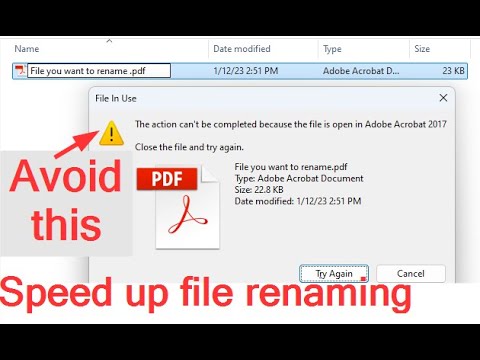 One by One File Renaming Spreadsheet for renaming files in Windows Explorer
