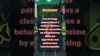 #OOPConcepts #TechInterview #Coding What is the Strategy Pattern in OOP? #Interview
