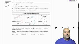 2.4 Exponential Function Manipulation