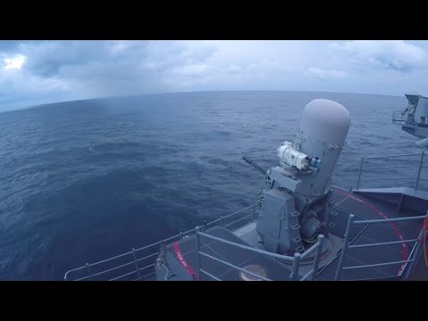 Phalanx Close-In Weapons System structural test fire.( Warning High Volume.)