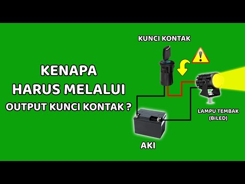 Alasan Lampu Tembak Terhubung "Output Kunci Kontak" Bukan Langsung Aki !