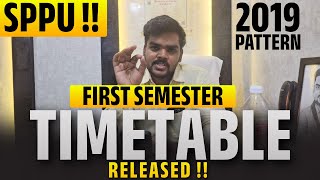 First Semester Timetable Released !! | SPPU 2019 Pattern | Pradeep Giri Sir