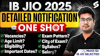 IB JIO Recruitment 2025 Out | IB JIO Vacancy, Syllabus, Salary & Exam Pattern Details | Mohit Sir