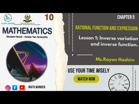 Grade 10 mathematics #lesson 5: inverse variation and inverse function.