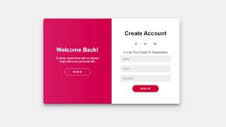 Create Sign-Up & Sign-In Form with CSS Transitions | Complete Guide | Html Css Javascript