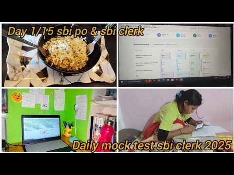 last 15 day sbi clerk preparation daily Target mock 1/15 sbi clerk #sbiclerkexam #viralvideo