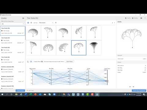 Recursive Tree Studies in Gen Design