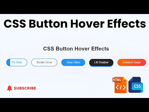 Custom Button Designs Using HTML & CSS – Hover Effects & Animations