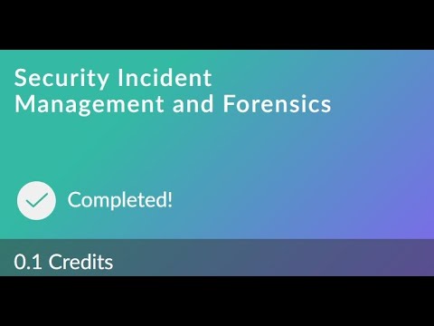 Security Incident Management and Forensics assessment (0.1 Credits) || Fresco Play
