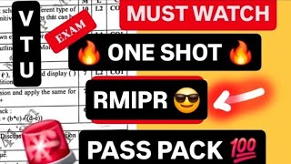 RMIPR SUPER IMP 2026 VTU💯🤩 | BRMK557 PASSING PACKAGE IMPORTANT QUESTIONS | 22 Scheme VTU 5th SEM CSE