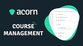Acorn Performance LMS (PLMS): Course Management