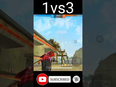 Only one tap 1vs3 job🙀🙀#freefire #youtubeshorts #1vs4