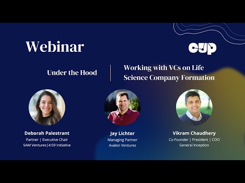 Under the Hood - Working with VCs on Life Science Company Formation