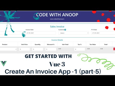 Invoice App in vue3 using visual studio code| How to make an invoice app in vue.js?