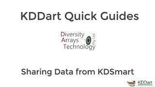 KDDart Quick Guides - Sharing Data from KDSmart
