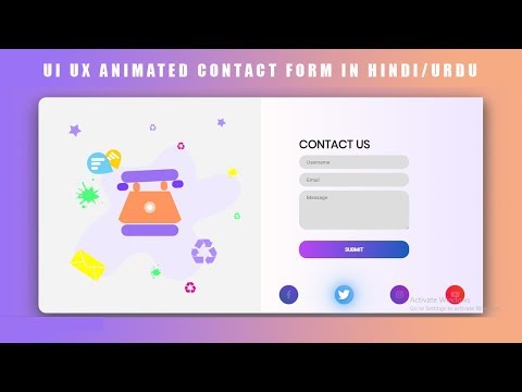 UI UX CONTACT FORM/ Animated Contact Form using PURE CSS | AWESOME ANIMATED UI CONTACT FORM in HINDI