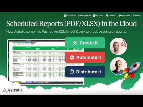 Scheduled Reports (PDF/XLSX) in the Cloud