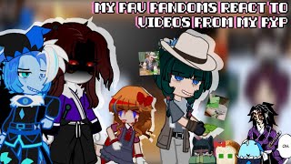 My fav fandoms react to videos from my fyp||#kny#crk#tad#fnafaftonfamily||DESCRIPTION!!