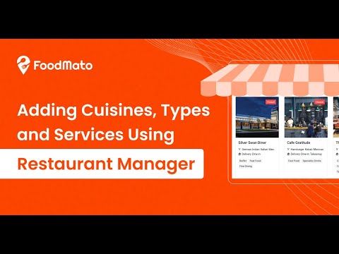 How to Add Cuisine, Types and Services to Your Restaurant Manager's Menu | FoodMato