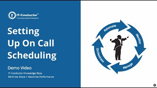 IT-Conductor Demo - Setting Up On-Call Scheduling