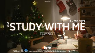 🎄2-HOUR STUDY WITH ME |🎹Calm Piano | Pomodoro 50-10, Christmas 2025
