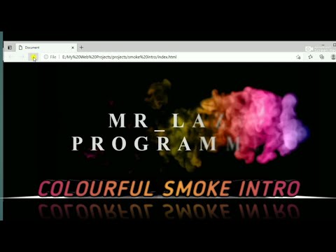 Colourful Smoke Intro | how to create colourful smoke effect for intro using html and css only