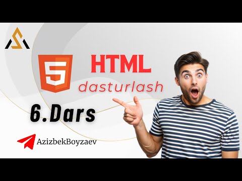 HTML 6-Dars Amaliyot HTML va CSS #6  #html5 #htmltutorial #css #programming #programmer #uzbek
