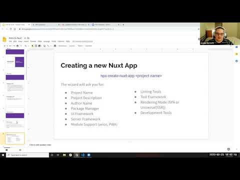 Server Side Rendering with Nuxt and VueJS - JavaScript and Friends Online Meetup - March 2020