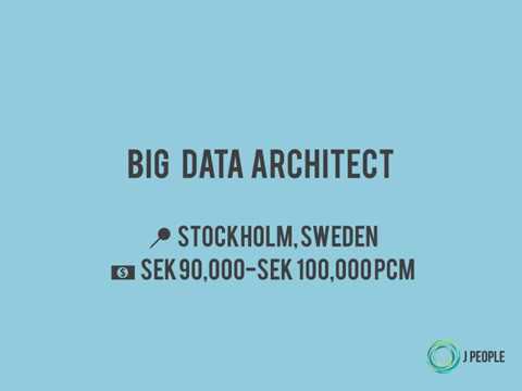 Big Data Architect in Stockholm | Ref. 29158