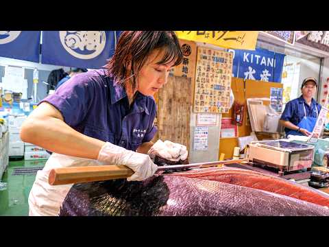Tuna Princess! Japanese Beauty Working at 4 AM in Japan's Market