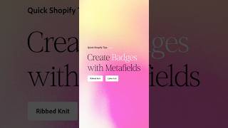 Showcase your product features using metafields ✨ #shopifytips