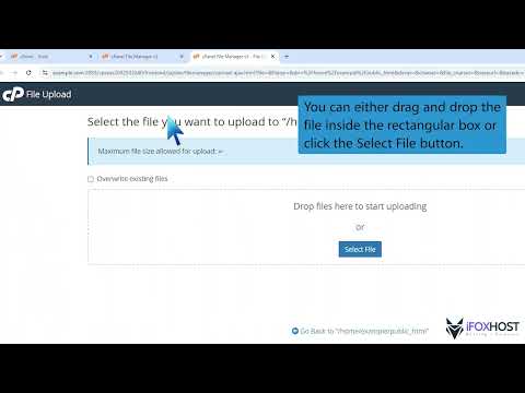 How to upload files via the cPanel File Manager with iFOX HOST
