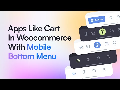 Apps like Cart in Woocommerce With Mobile Bottom Menu
