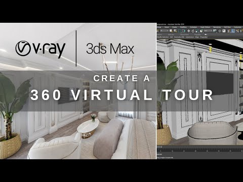 how to create a 360 Virtual Tour in 3ds Max and Vray  #Shorts