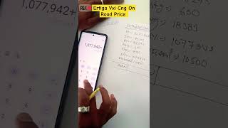 Maruti Suzuki Ertiga Vxi Cng On Road Price 2024 | #automobile #maruticng #onroadprice #ertigacng
