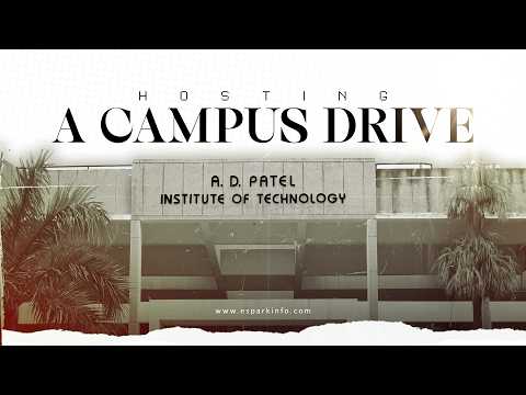 Hosting a Campus Drive at A.D. Patel Institute of Technology (ADIT)! #campusplacement #campus